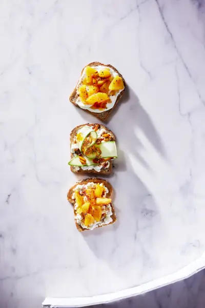 Cucumber Cottage Cheese Toast