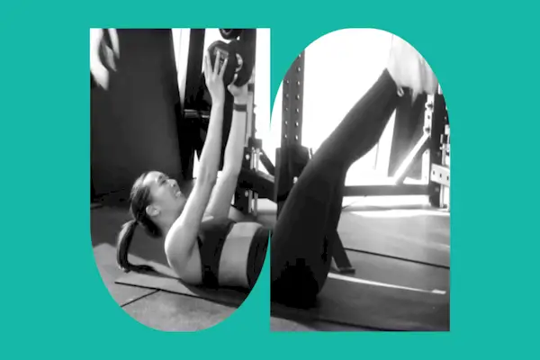 trainer claudette soriya doing the Meltyourmakeup.com+ ultimate abs challenge