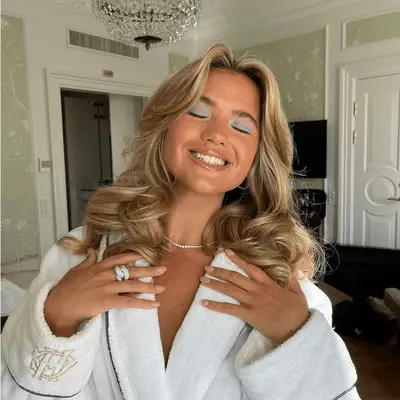 Matilda Djerf in rainbow eyeshadow