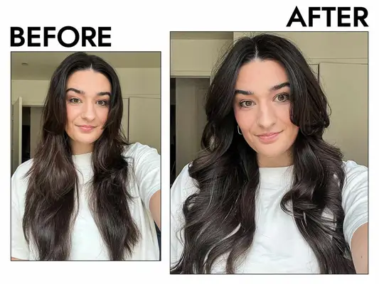 Lauren Pardee testing the dyson airwrap