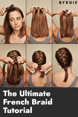 step by step tutorial for creating a french braid