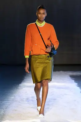 model at Sandy Liang