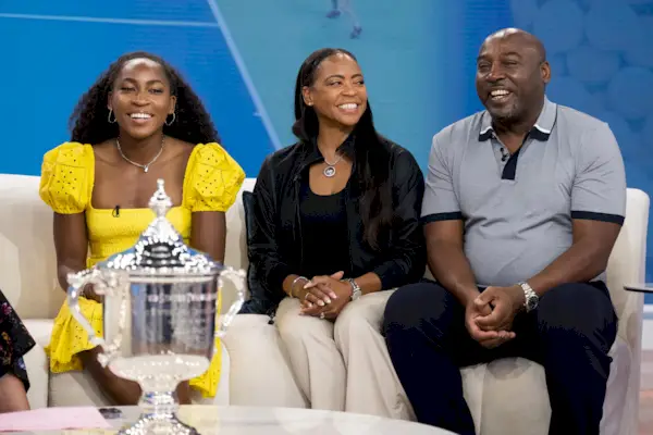 coco gauff with parents candi and corey gauff