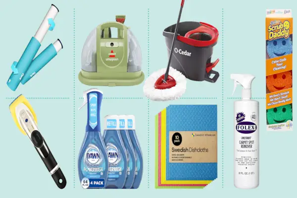 Woman in lotus position while working out in living room of home