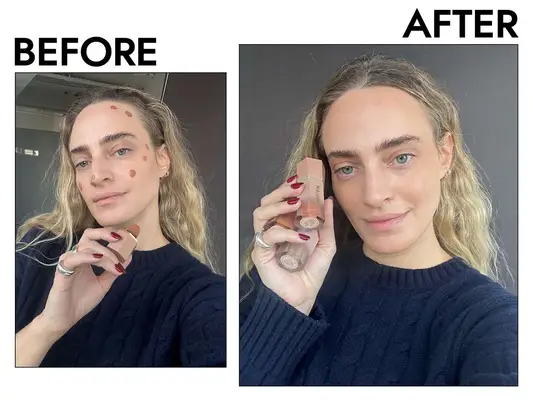 hallie gould trying on bronzer