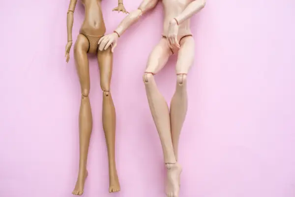 shy naked copule doll in pink