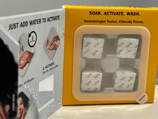 Package shot of Olay Cleansing Melts