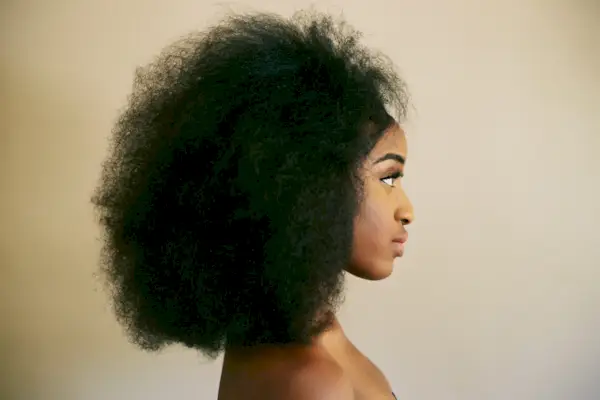 Profile of serious woman