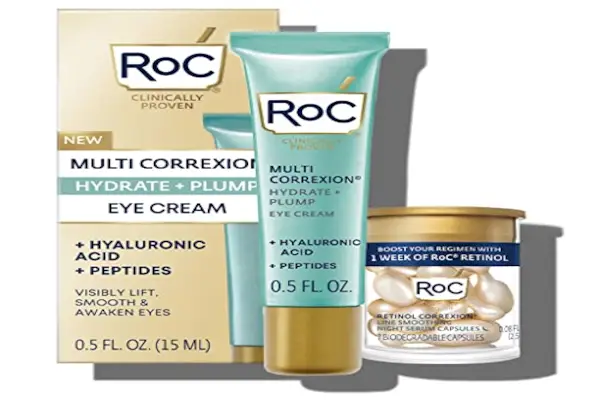 RoC Hydrate Plump øjencreme og retinol serumkapsler