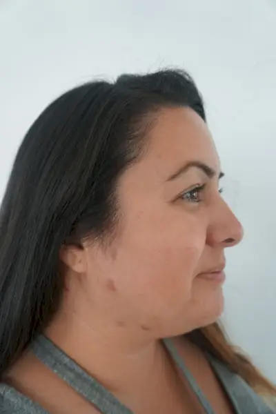 Tutorial de maquiagem de cicatriz de Dominque Lerma antes