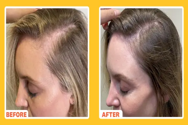 un collage de una mujer