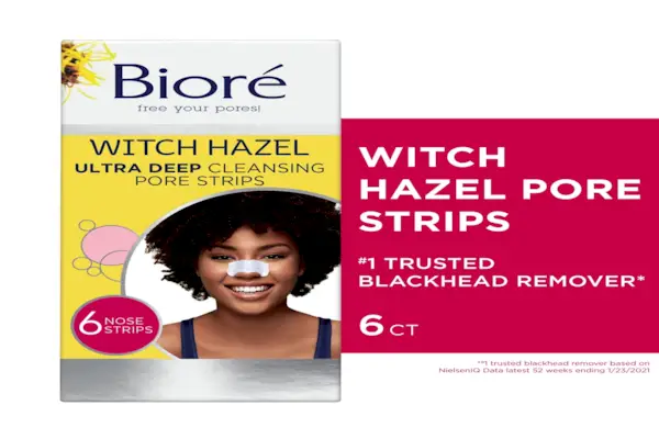Biore Hamamelis Ultra Deep Cleansing Blackhead Remover Pore Strips, 6 ct