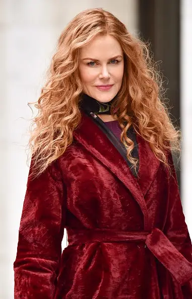 new york, ny březen 14. nicole kidman viděna natáčení na místě pro zrušení na horní východní straně 14. března 2019 v new yorku foto od james devaneygc obrázky