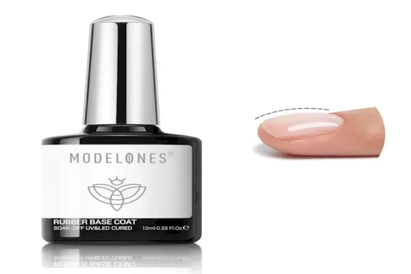Modelones Rubber Builder Base de gel para unhas, esmalte de gel de base de borracha transparente para fortalecer / Apex Building / Enhance / Reforçado de longa duração Proteger Soak Off LED U V para unhas finas e fracas