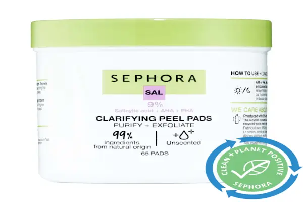 Tampons exfoliants clarifiants à l'acide salicylique