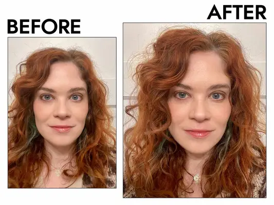 Before and After using Living Proof Dry Shampoo