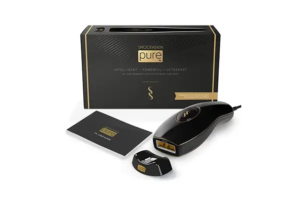 Hand using Ulike Sapphire AIR+ IPL Hair Removal Handset on leg