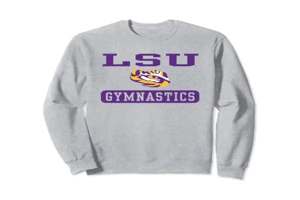 Sudadera con licencia oficial del logotipo de gimnasia de LSU Tigers