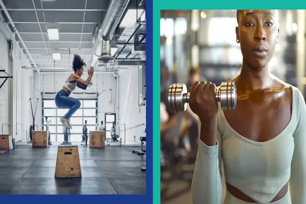 Woman athlete, confident runner on stadium field and ready smile for Brazil marathon competition. Sports fitness motivation, strong happy girl training body for cardio race and healthy winning goal