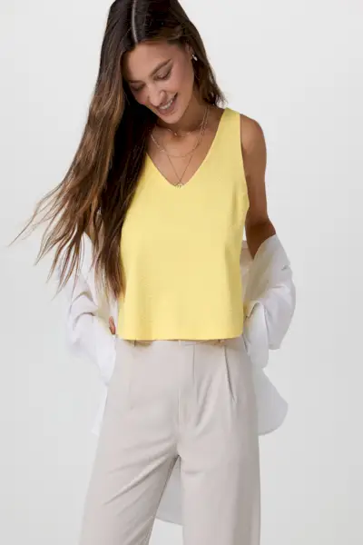 Villa Strukturiertes Crop-Tanktop