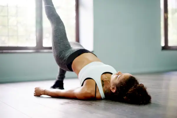 Keeping her body in tip top shape with yoga