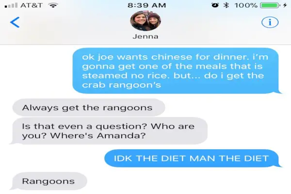 tekstkommunikasjon med treningskamerater