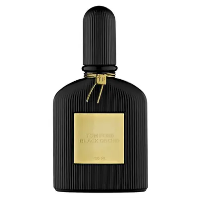 Black Tom Ford fragrance bottle with gold label 