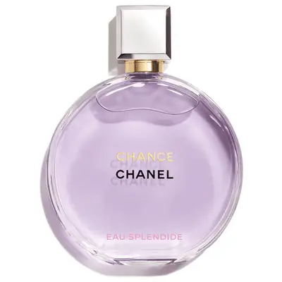 Purple Chanel fragrance bottle