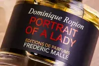 The label on the bottle of FrÃ©dÃ©ric Malle Portrait of a Lady