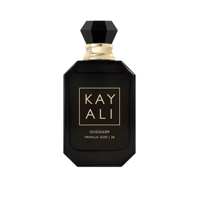 Black and gold perfume bottle