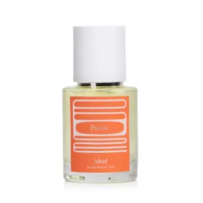 perfume bottle with orange label with white top 