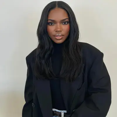 Ryan Destiny with a beachy blowout