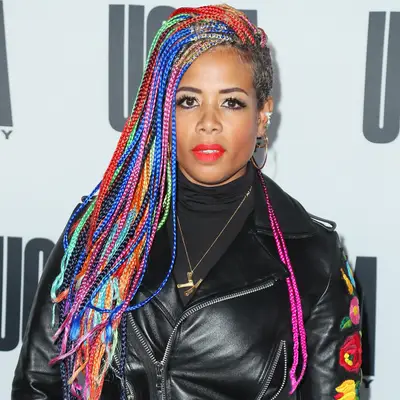 kelis with rainbow braids