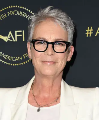 Jamie Lee Curtis gray pixie