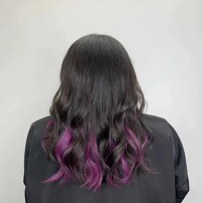 Purple maroon lowlights 