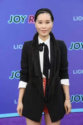 Alicia Hannah-Kim wearing side-parted cornrows at the 2023 