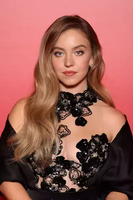 Syndey Sweeney with blonde lowlights