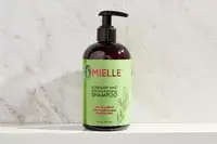 A bottle of the Mielle Rosemary Mint Strengthening Shampoo