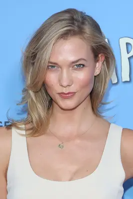 Karlie Kloss with light blonde hair and babylights