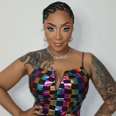 jesseca dupart wearing braided baldie hairstyle