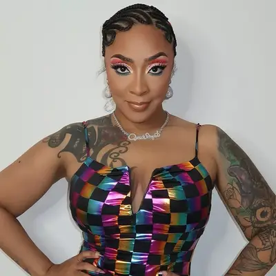 jesseca dupart wearing braided baldie hairstyle