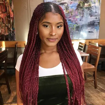 Black Cherry Hair Color Fulani Braids