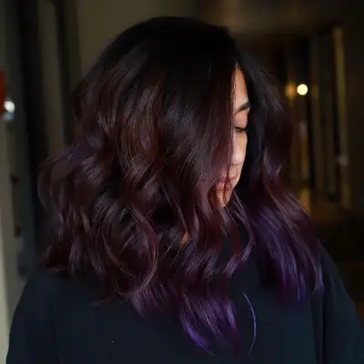 Black Cherry Hair Color Vibrant Ends