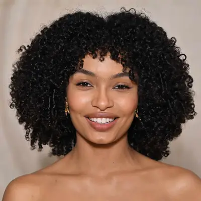 Yara Shahidi with curly bob at Christian Dior Haute Couture Spring Summer 2023