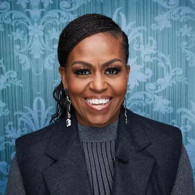 Michella Obama with braided updo on The Kelly Clarkson Show