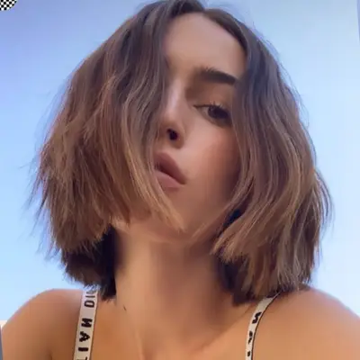 Choppy chestnut balayage