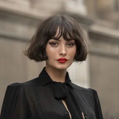 Bob with Bangs Airy Blowout Taylor LaShae