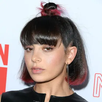 Bob with Bangs Half-Up Bun Charli XCX