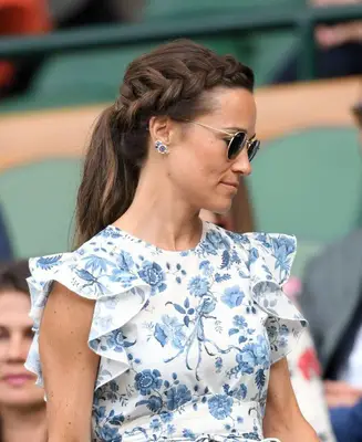 Pippa Middleton with a dutch braid and ponytail