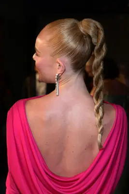 Kate Bosworth with high braided ponytail